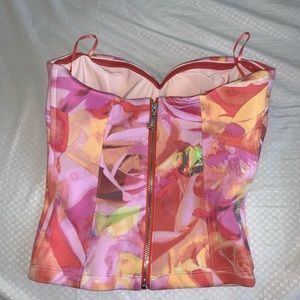 Guess floral tube top xs